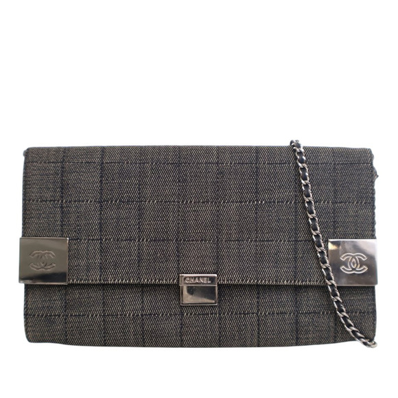 Pre-Loved Chanel CC Choco Bar Denim Chain Flap - Picture 1 of 12